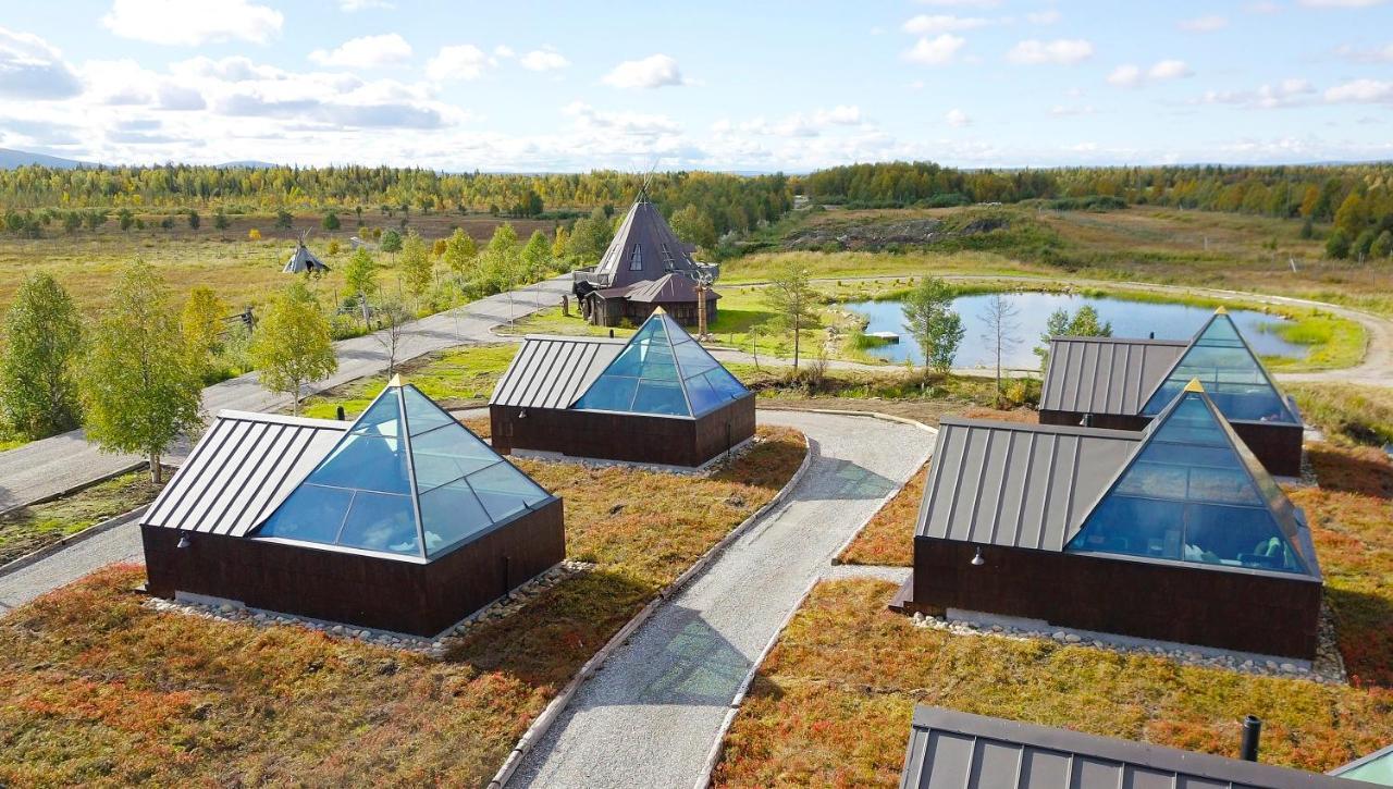 Aurora Pyramid Glass Igloos Köngäs Buitenkant foto