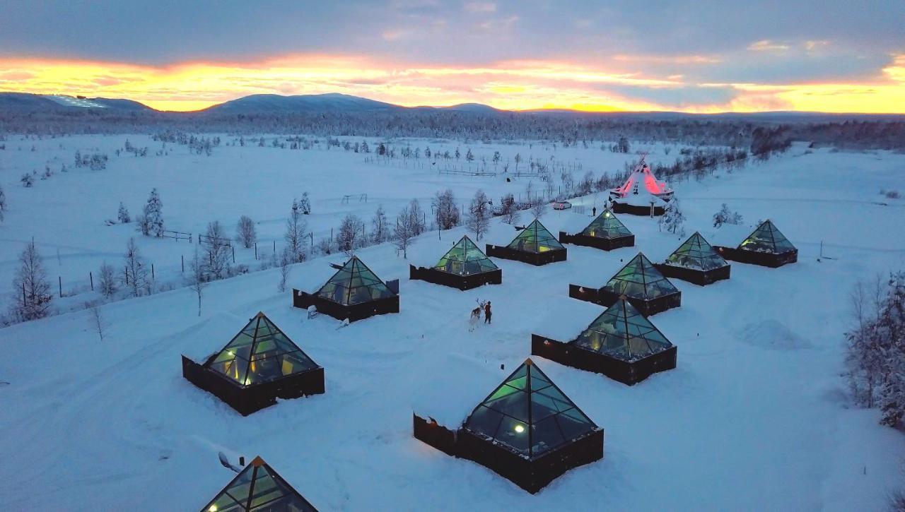 Aurora Pyramid Glass Igloos Köngäs Buitenkant foto