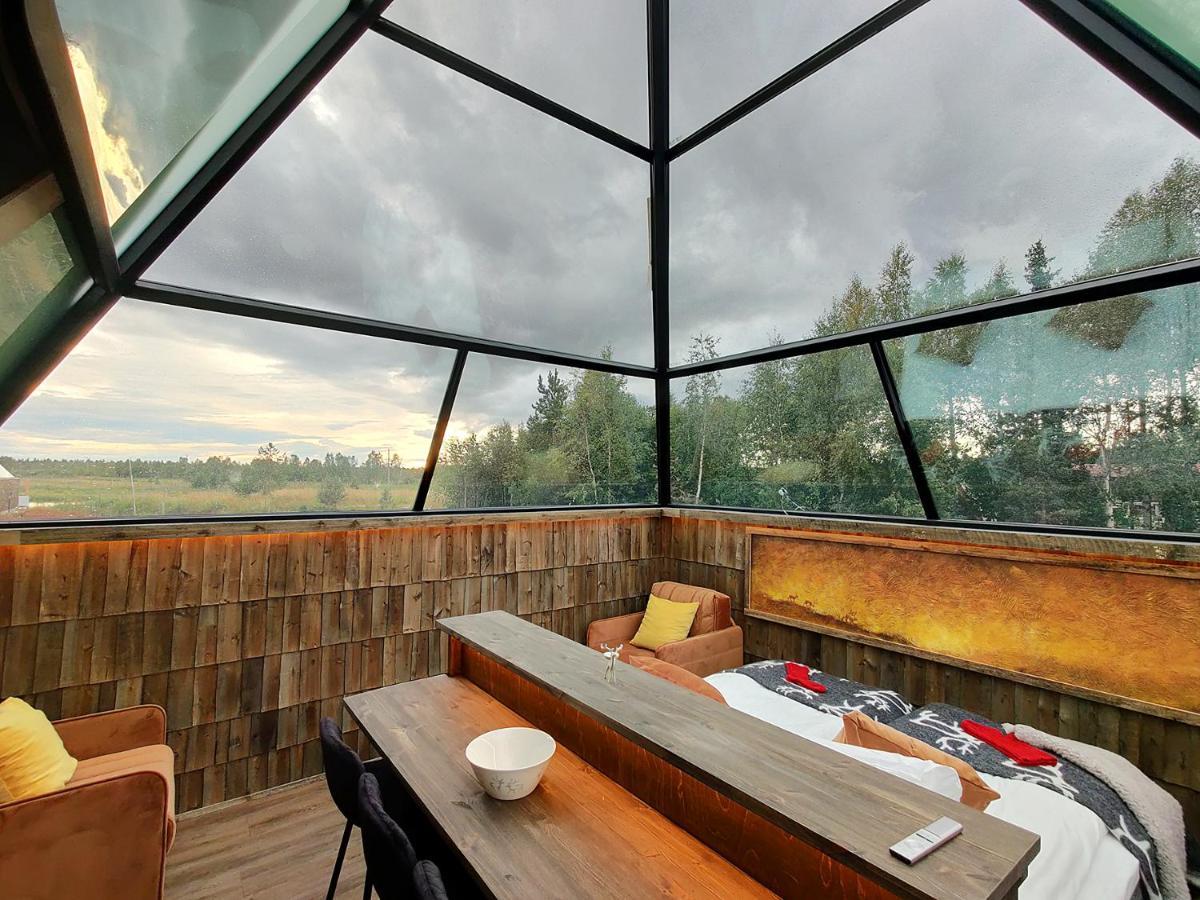 Aurora Pyramid Glass Igloos Köngäs Buitenkant foto