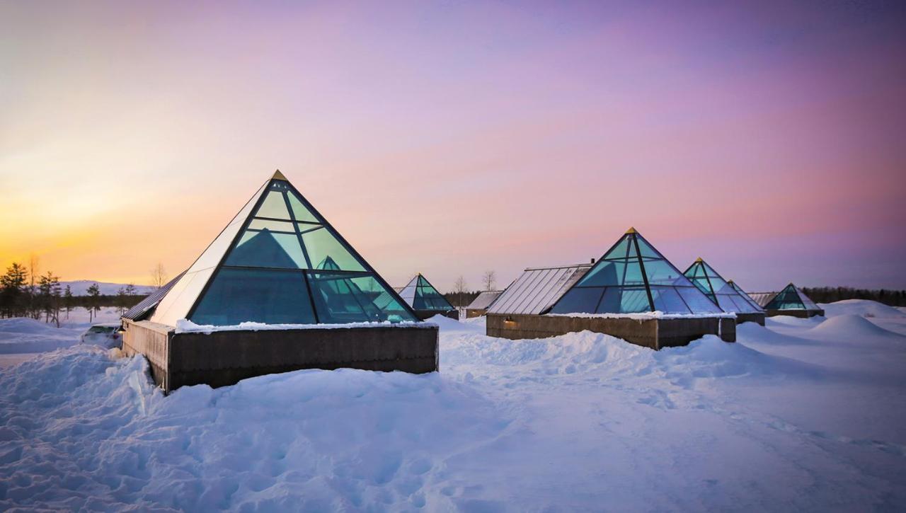 Aurora Pyramid Glass Igloos Köngäs Buitenkant foto