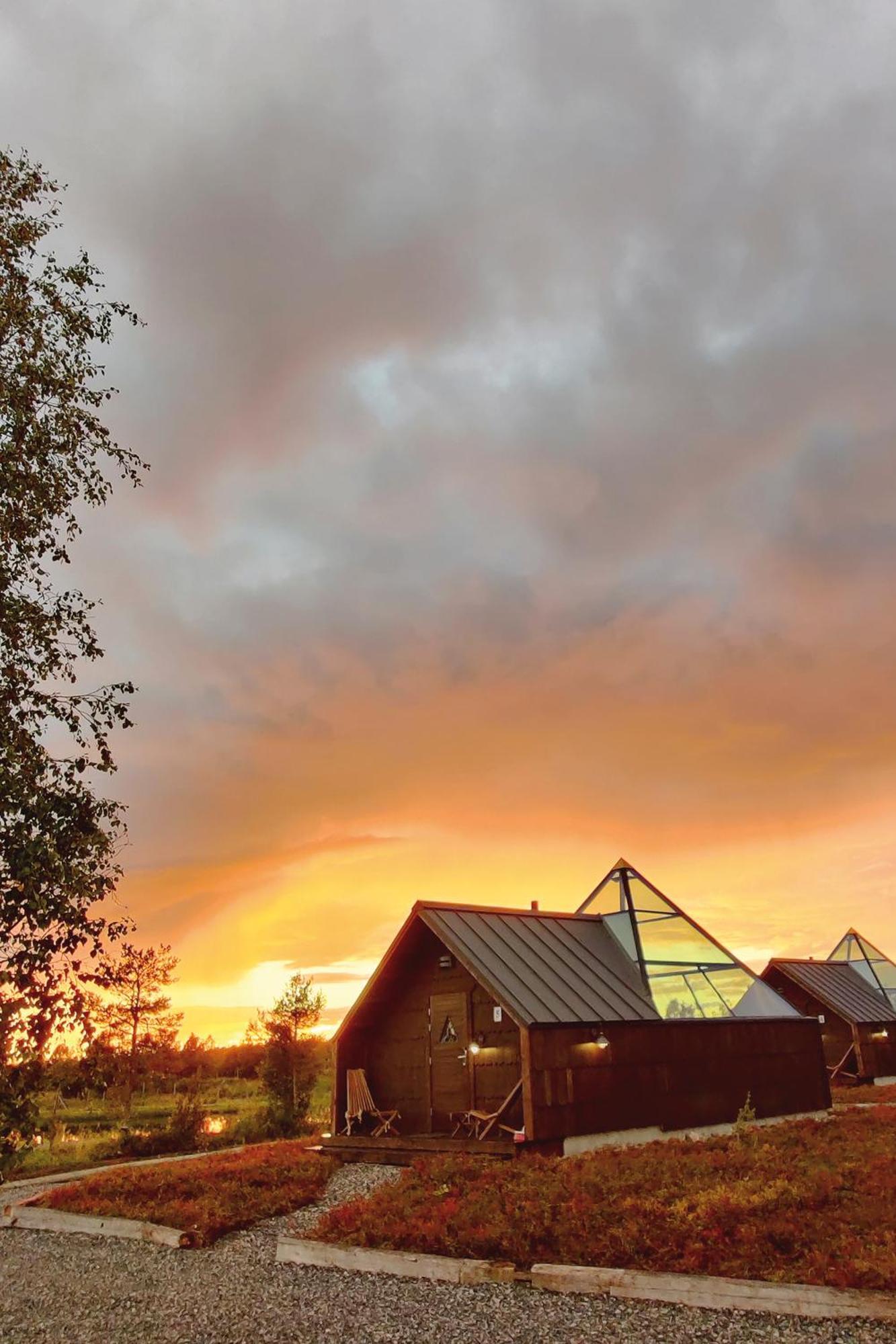 Aurora Pyramid Glass Igloos Köngäs Buitenkant foto